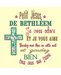 Prière Petit Jésus de Béthléem , format rond - 4 tailles : de 12 à 20 cm