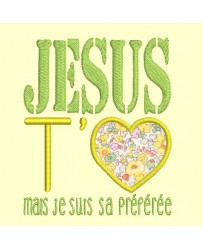Jésus t'aime (version fille et version garçon) - 4 tailles
