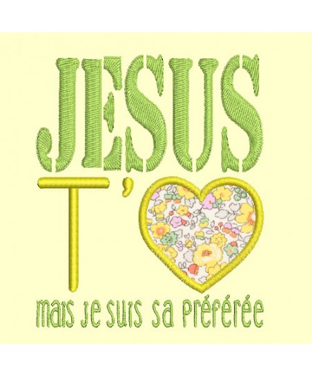 Jésus t'aime (version fille et version garçon) - 4 tailles