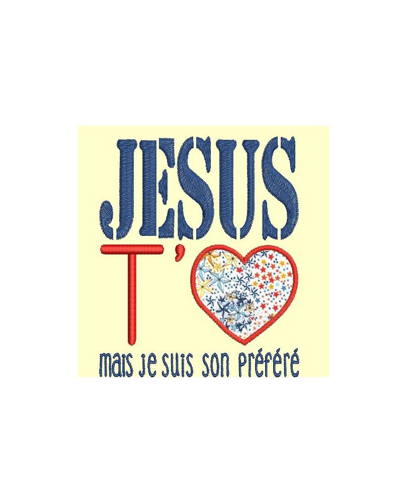 Jésus t'aime (version fille et version garçon) - 4 tailles