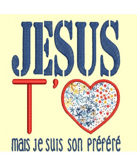 Jésus t'aime (version fille et version garçon) - 4 tailles