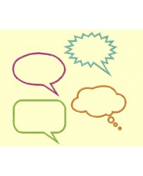 Bulles de BD 4 formes en appliqué