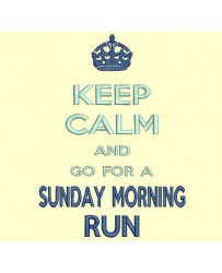 keep Calm and go for a sunday morning run - cadre 13x18 cm
