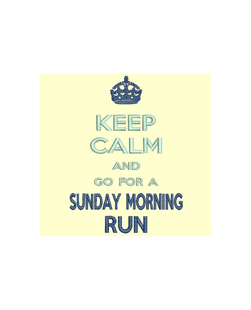 keep Calm and go for a sunday morning run - cadre 13x18 cm