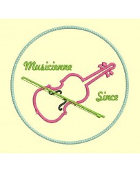 Rond musicien(ne) since violon - 3 tailles 2