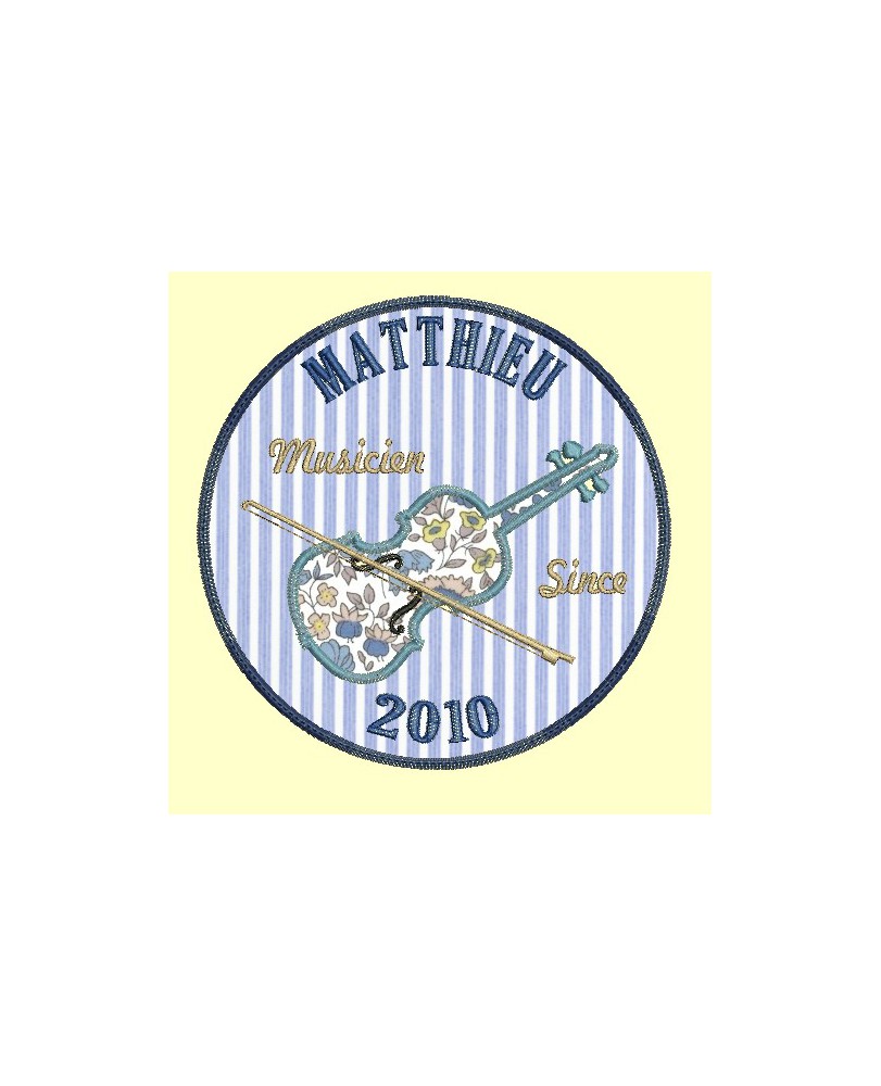 Rond musicien(ne) since violon - 3 tailles