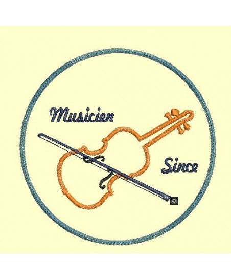 Rond musicien(ne) since violon - 3 tailles