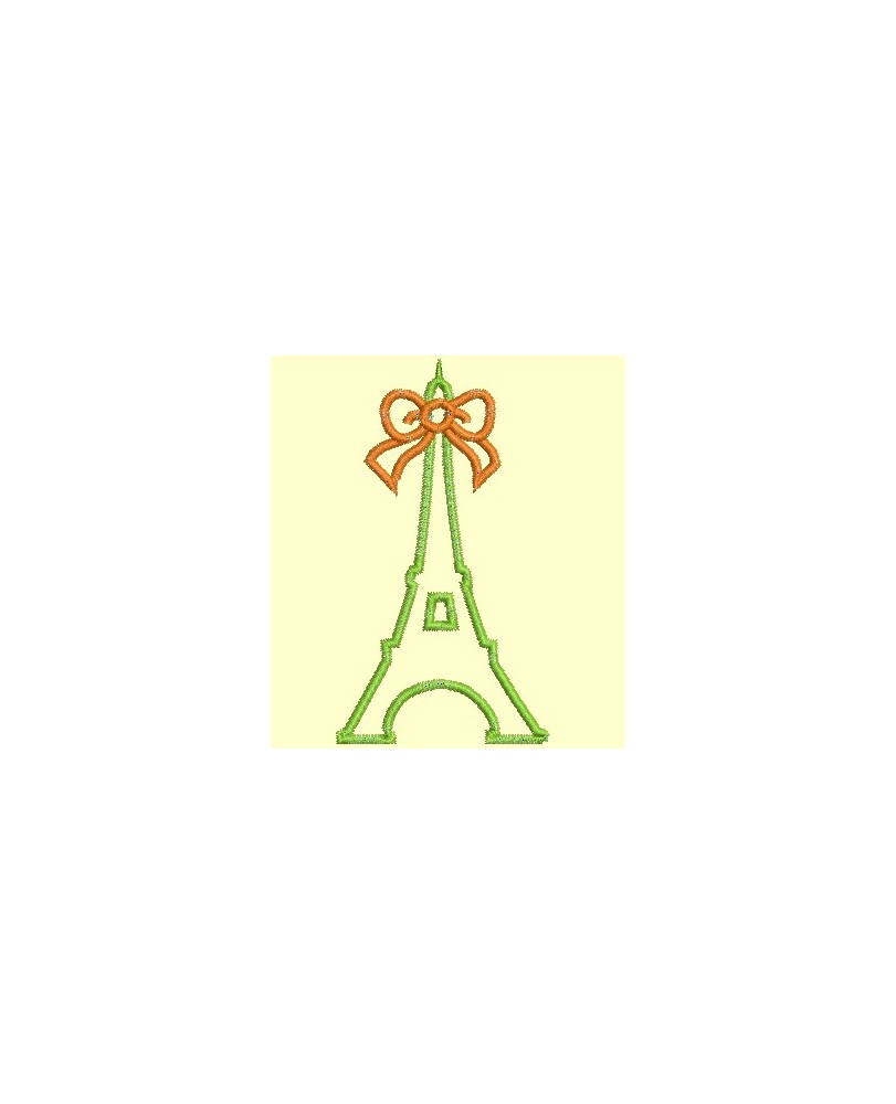 Tour Eiffel en appliqué pour cadre 10cm
