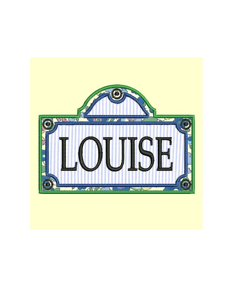 Plaque Rue Paris Appliqué - 3 tailles