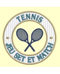 Rond tennis : Jeu, Set et Match - 3 tailles