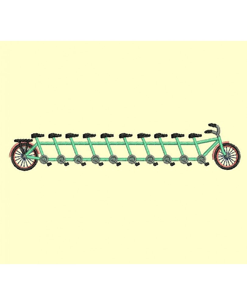 tandem de 2 à 13 places  - 4 tailles pour les 12 modèles