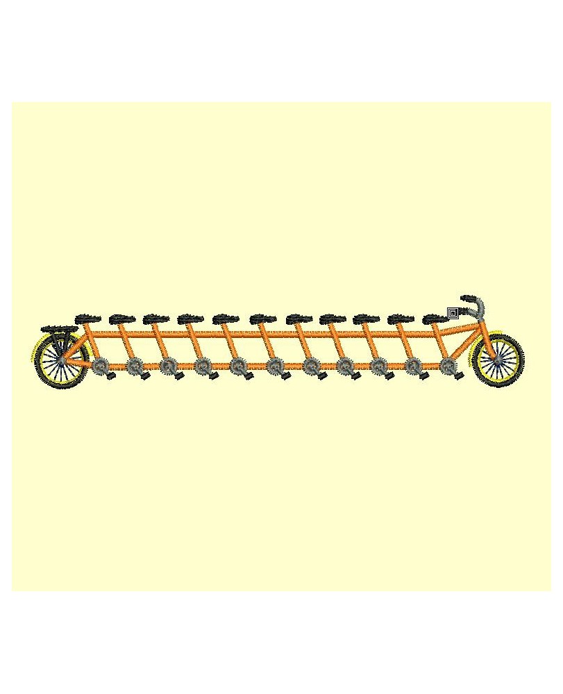 tandem de 2 à 13 places  - 4 tailles pour les 12 modèles