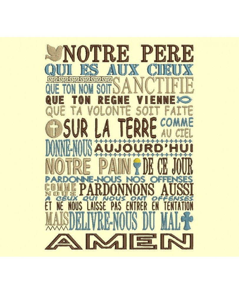 Notre Père - nouvelle version - grand cadre - 2 tailles