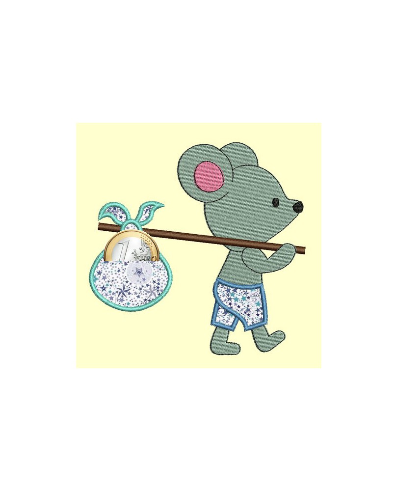 Souris et son baluchon - 3 tailles