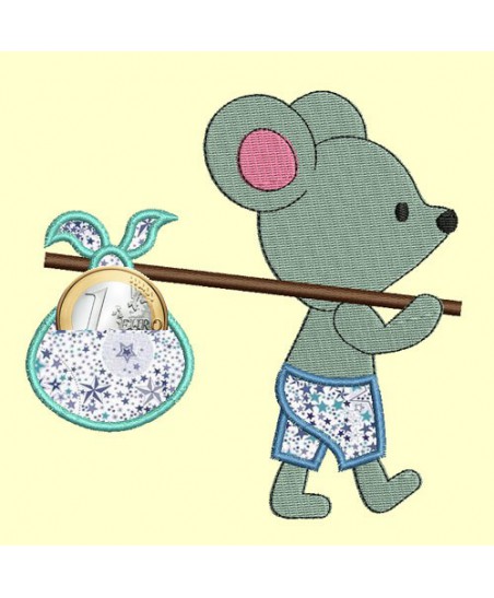 Souris et son baluchon - 3 tailles