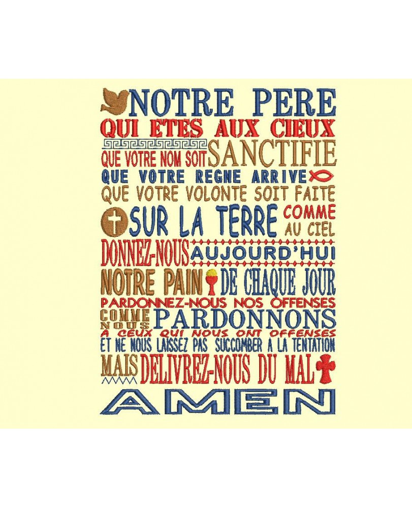 Notre Père - Vouvoiement - 2 tailles