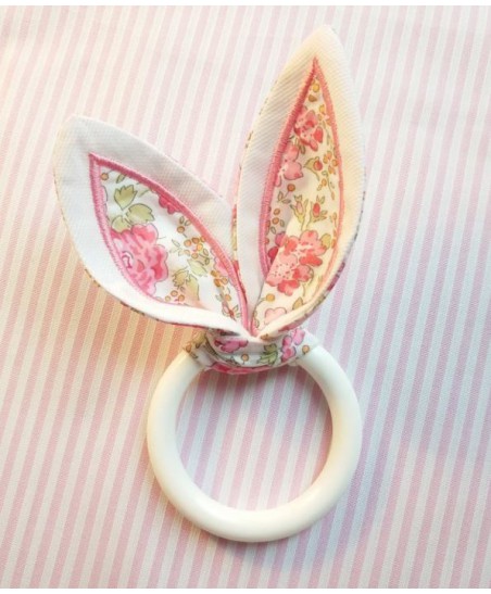 Oreille de lapin pour anneau de dentition Tout dans le cadre - 7x30 cm