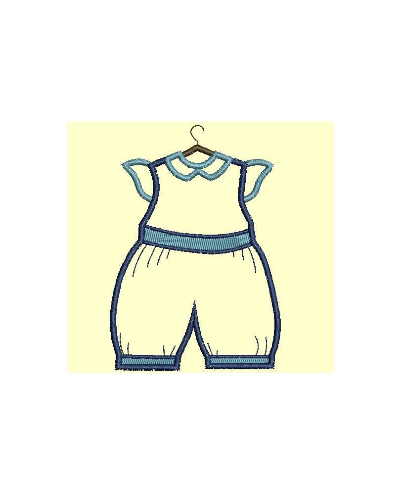 barboteuse en appliqué