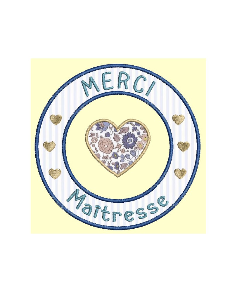Rond merci maitresse - 4 tailles