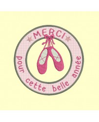 Rond merci pour cette année - danse - 4 tailles
