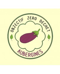 Pour sac objectif zéro déchet - aubergines - 2 tailles