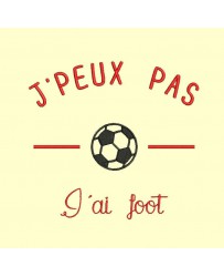 J'peux pas, j'ai foot - 4 tailles