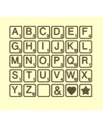 alphabet façon Scrabble - 3 tailles 2