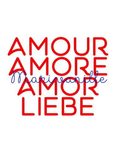 Amour, Amore, Amor, Liebe (découpe)