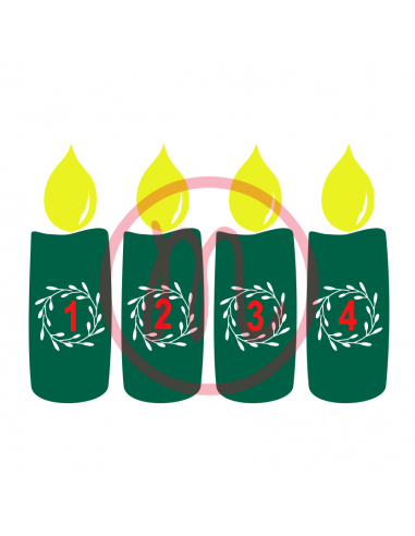 Bougies Avent (découpe)