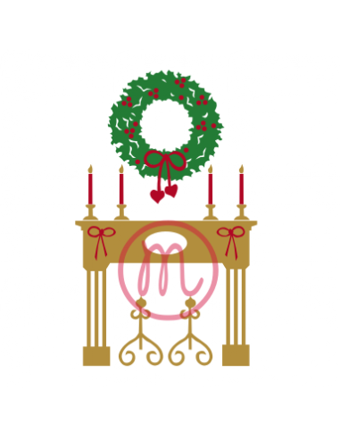 Cheminée de Noël (découpe)