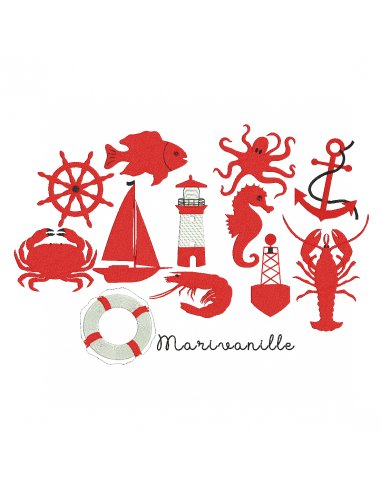 Lot Bord de mer (12 motifs)