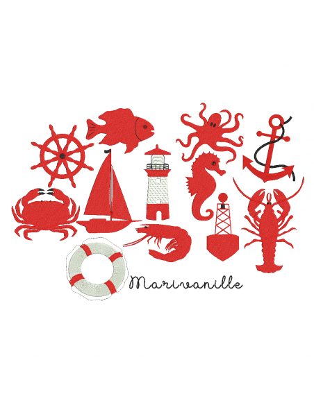 Lot Bord de mer (12 motifs)