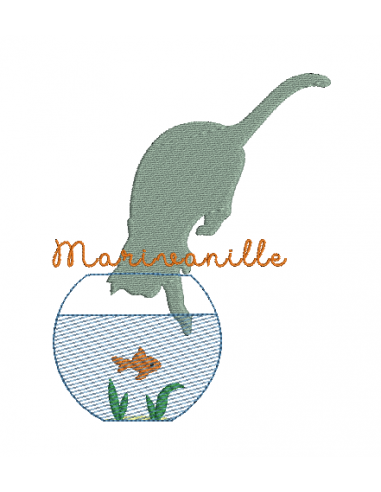 Poisson rouge et chat