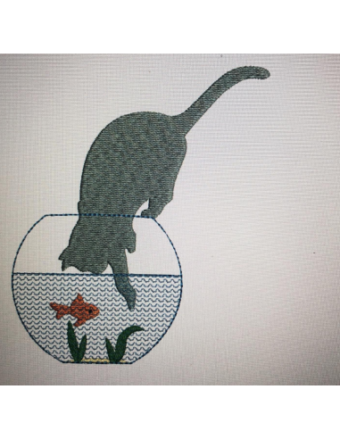 Poisson rouge et chat