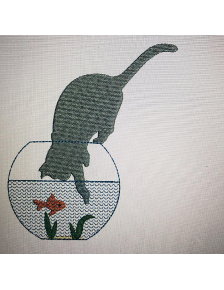 Poisson rouge et chat