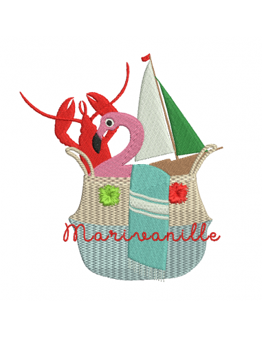 Panier en jonc de mer plage