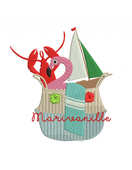 Panier en jonc de mer plage