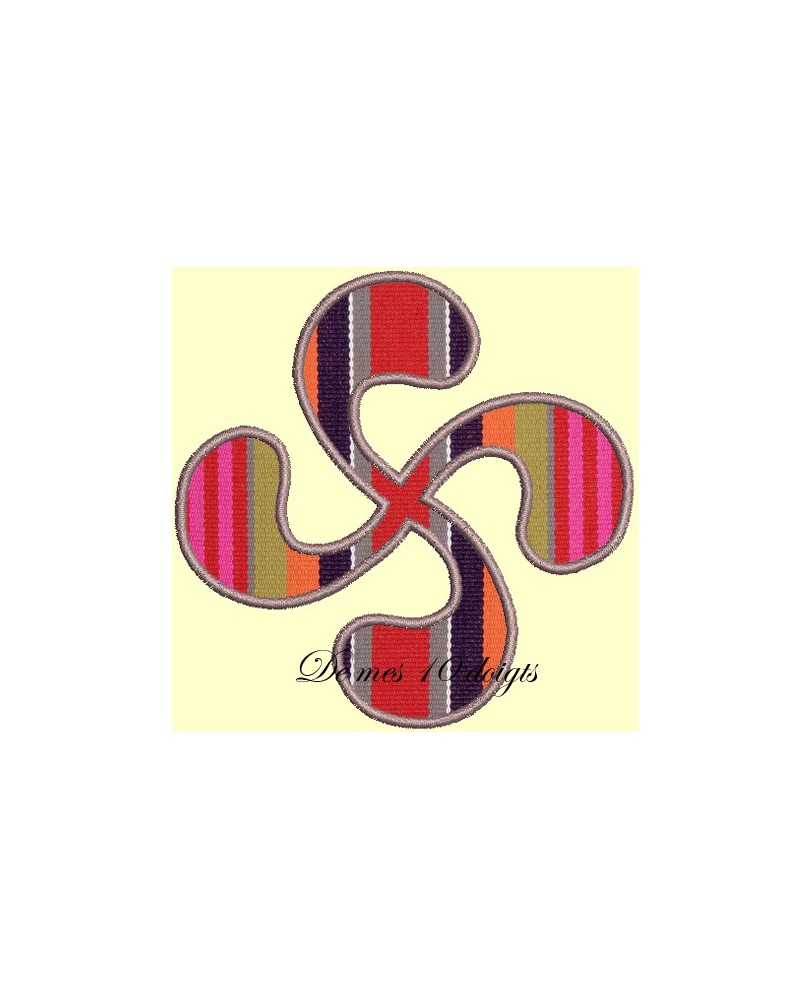 Croix Basque en appliqué - 3 tailles