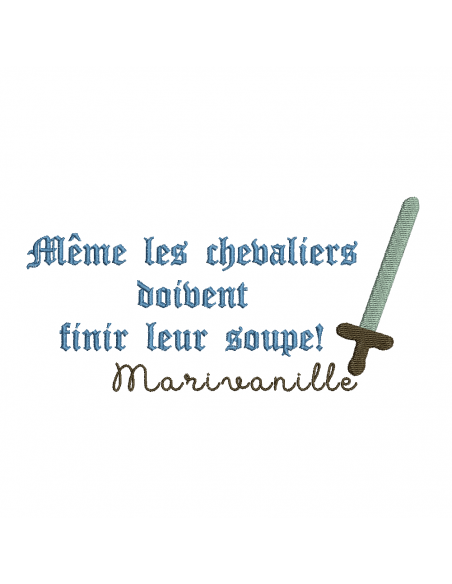 Même les chevaliers doivent finir leur soupe