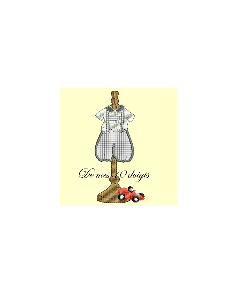 Culotte en H en appliqué - cadre 10cm