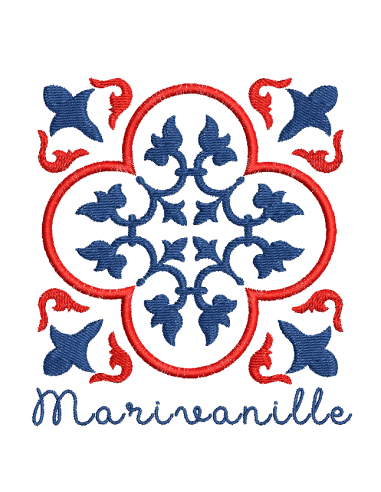 Carreau de ciment fleurs