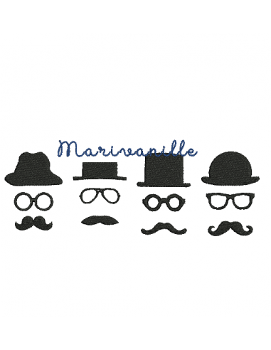 Chapeaux/ lunettes /moustaches (4...