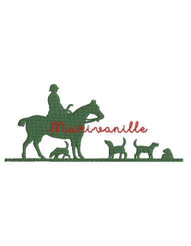 Chasseur et ses chiens