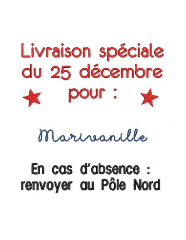 Texte sac de Noël