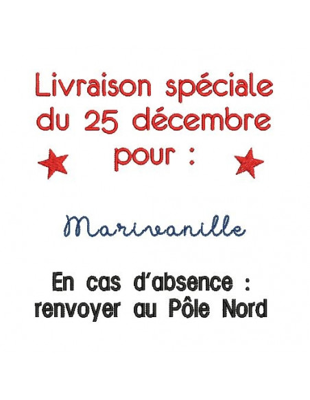 Texte sac de Noël