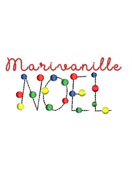 Mot Noël en guirlande