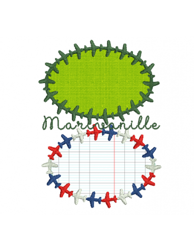 Etiquette avions en appliqué, à...