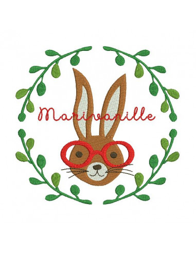 Lapin chic à lunettes