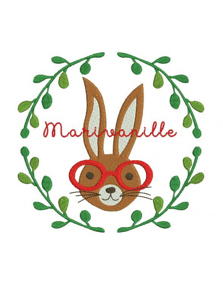 Lapin chic à lunettes
