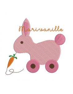 Lapin à tirer, jouet d'enfant